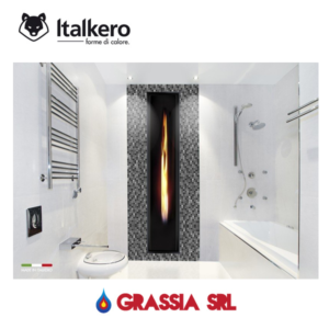 Inserto camino a camera stagna Mirror Flame Q Italkero