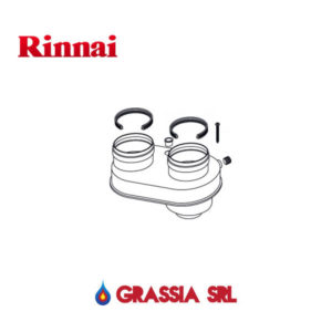 Sdoppiatore aria fumi 80/80 F0T-HX060-A08 con raccogli condensa Rinnai