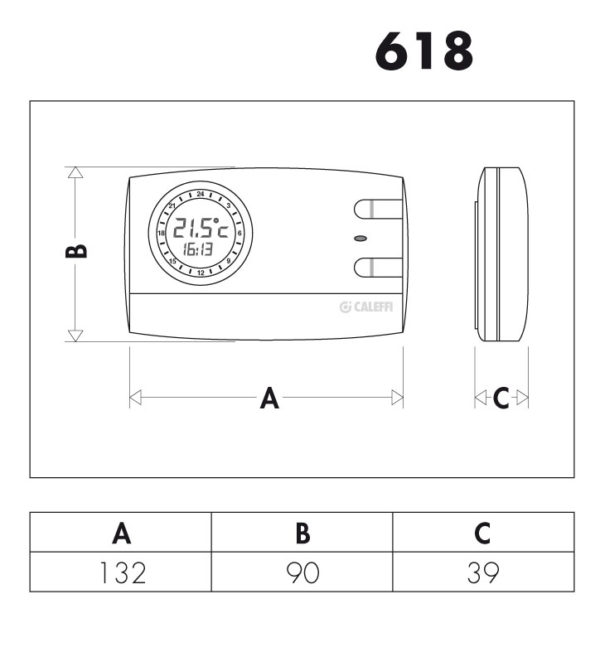 Cronotermostato Analogico Caleffi 618 - immagine 2