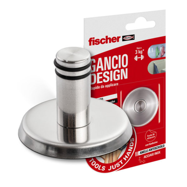 Gancio Design in acciaio inossidabile Fischer