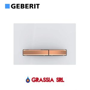 Placca di comando Sigma 50 bianco/oro rosso Geberit