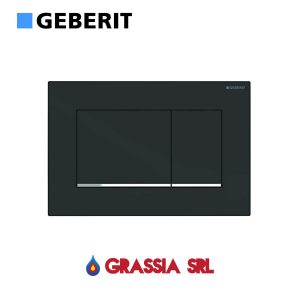 Placca di comando Sigma 30 Geberit 115.883.14.1 Nero opaco/cromato/nero opaco
