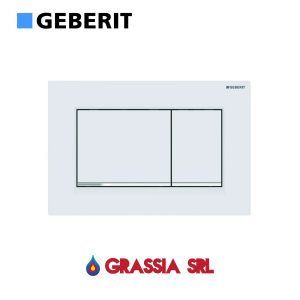 Placca di comando Sigma 30 Geberit 115.883.JT.1 Bianco opaco/cromato/bianco opaco