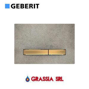 Placca di comando Sigma 50 Effetto cemento/ottone Geberit