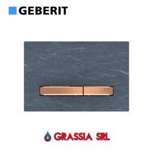 Placca di comando Sigma 50 Pietra naturale ardesia/oro rosso Geberit