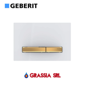 Placca di comando Sigma 50 bianco/ottone Geberit