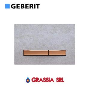 Placca di comando Sigma 50 effetto cemento/oro Geberit