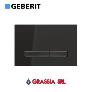 Placca di comando Sigma 50 nero/nero cromato Geberit