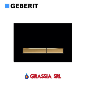 Placca di comando Sigma 50 nero/ottone Geberit