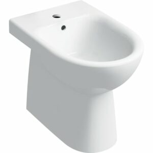 Bidet a pavimento Geberit Selnova a filo parete, fissaggio nascosto