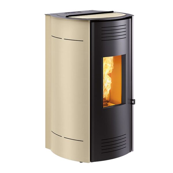 Termostufa a pellet Bolina 18 kW Caminetti Montegrappa - Crema