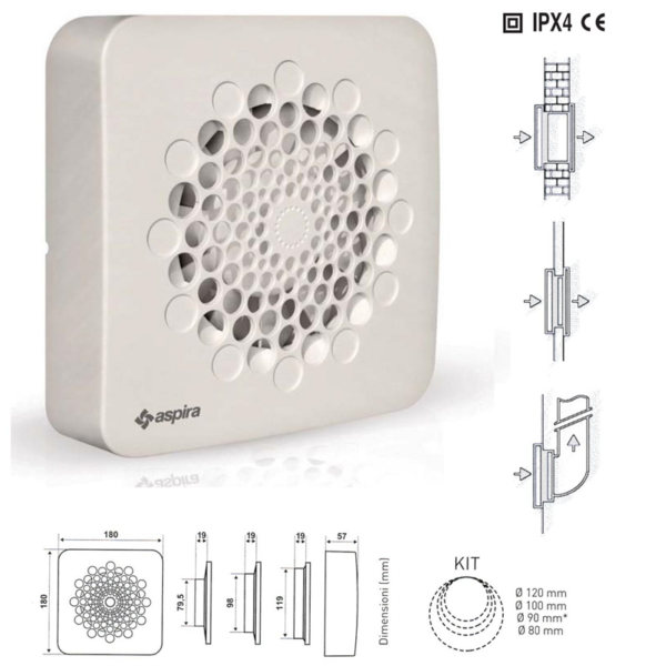 Aspiratore elicoidale ad alta prevalenza Fantini Cosmi AP 3100